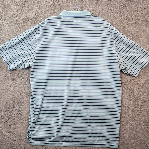 Peter Millar Men's Summer Comfort Polo Shirt Blue Striped Size XL - Picture 5 of 12